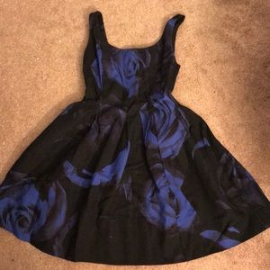 New!! Black dress with blue roses!